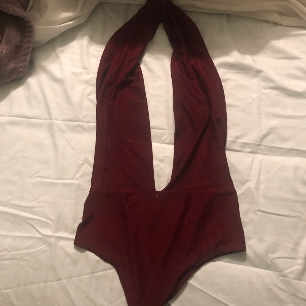 Wrap around halter bodysuit
